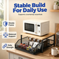 📢📢50% OFF !!⏰&free shipping💥2-Tier Kitchen Microwave Stand with Slide-Out Drawer — Heavy-Duty Countertop Shelf