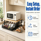 📢📢50% OFF !!⏰&free shipping💥2-Tier Kitchen Microwave Stand with Slide-Out Drawer — Heavy-Duty Countertop Shelf