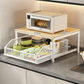 📢📢50% OFF !!⏰&free shipping💥2-Tier Kitchen Microwave Stand with Slide-Out Drawer — Heavy-Duty Countertop Shelf