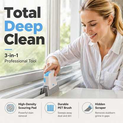 🥳2026 HOT SALE! Window Track Cleaning Tool – Scrub Tracks, Gaps & Corners Spotless! 🧽🏠✨
