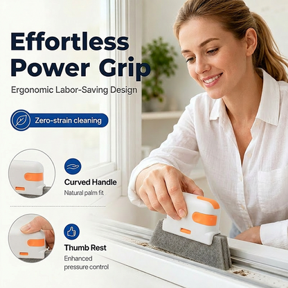 🥳2026 HOT SALE! Window Track Cleaning Tool – Scrub Tracks, Gaps & Corners Spotless! 🧽🏠✨