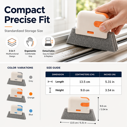 🥳2026 HOT SALE! Window Track Cleaning Tool – Scrub Tracks, Gaps & Corners Spotless! 🧽🏠✨