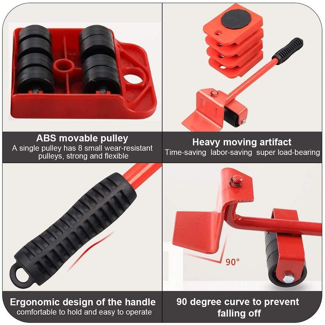 🥳HOT SALE! Furniture Lifter Sliders – Effortless Heavy Furniture Moving with 360° Swivel Sliders, Protect Floors & Save Your Back! 🪑✨