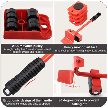 🥳HOT SALE! Furniture Lifter Sliders – Effortless Heavy Furniture Moving with 360° Swivel Sliders, Protect Floors & Save Your Back! 🪑✨