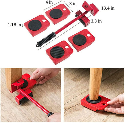 🥳HOT SALE! Furniture Lifter Sliders – Effortless Heavy Furniture Moving with 360° Swivel Sliders, Protect Floors & Save Your Back! 🪑✨