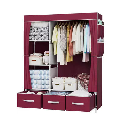 Portable Wardrobe with 3 Drawers