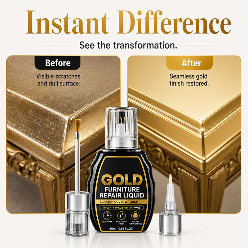 🔥Hot Sale 50% OFF🔥 Gold Furniture Repair Paint – High-Gloss, Conceals Scratches & Chips🪑