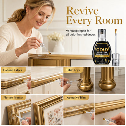 🔥Hot Sale 50% OFF🔥 Gold Furniture Repair Paint – High-Gloss, Conceals Scratches & Chips🪑