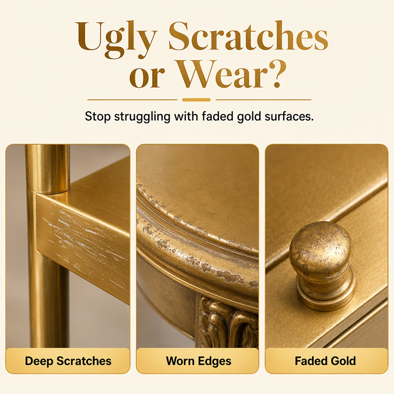 🔥Hot Sale 50% OFF🔥 Gold Furniture Repair Paint – High-Gloss, Conceals Scratches & Chips🪑