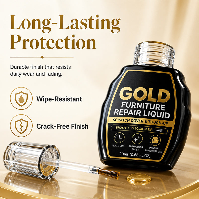 🔥Hot Sale 50% OFF🔥 Gold Furniture Repair Paint – High-Gloss, Conceals Scratches & Chips🪑