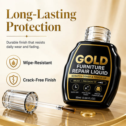 🔥Hot Sale 50% OFF🔥 Gold Furniture Repair Paint – High-Gloss, Conceals Scratches & Chips🪑