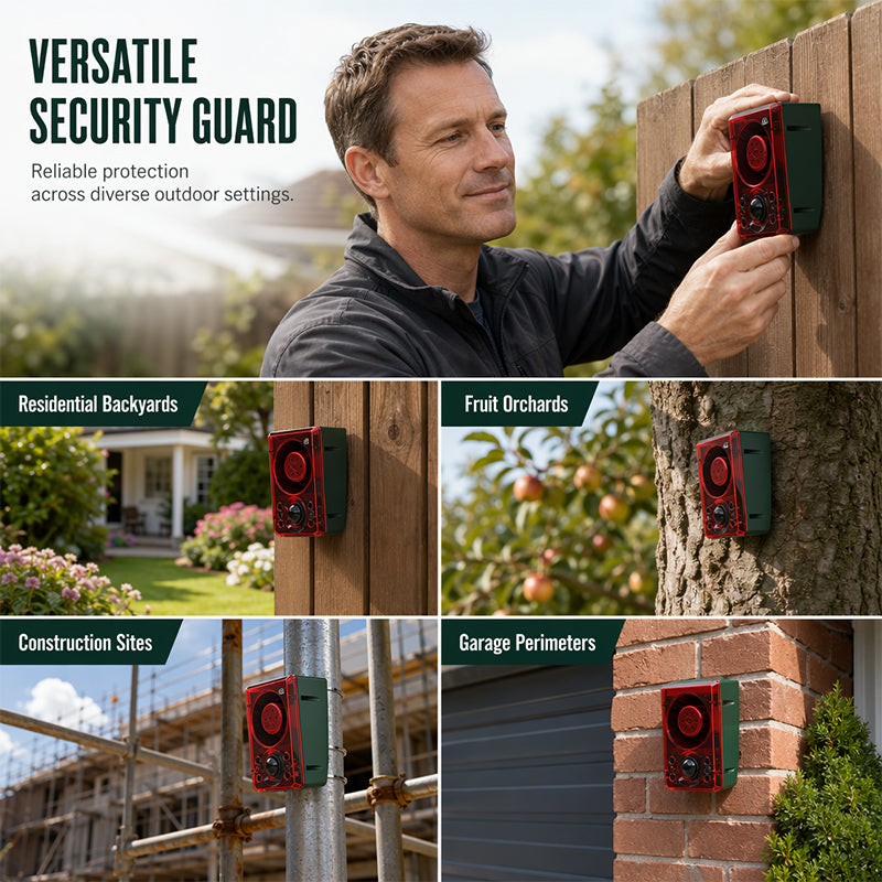 Solar Security Light with Motion Alarm – Waterproof, Loud Alert