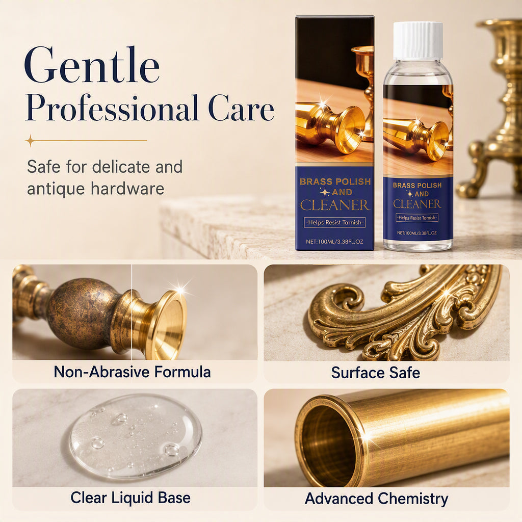 Brass polish and cleaning agent