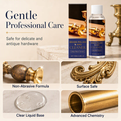 Brass polish and cleaning agent