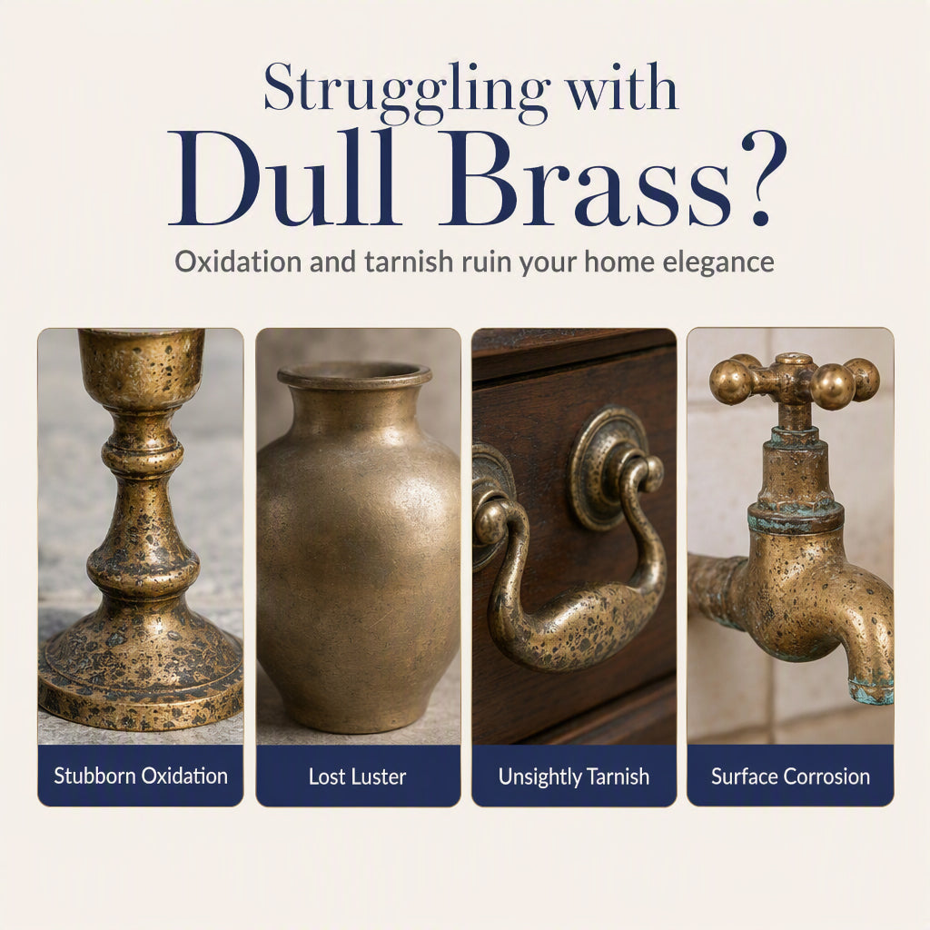 Brass polish and cleaning agent