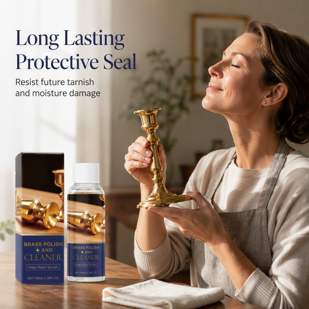 Brass polish and cleaning agent