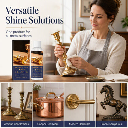 Brass polish and cleaning agent
