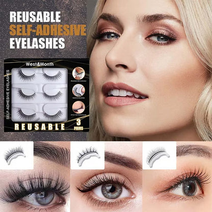 ✨ BUY 2 GET 1 FREE! No Glue, No Fuss – Reusable Self-Adhesive Lashes. Lightweight & Natural
