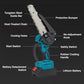 🥳HOT SALE! 6-inch Cordless Mini Chainsaw with 2 Batteries – Safety Lock, Cuts Branches in Seconds! 🌳⚡