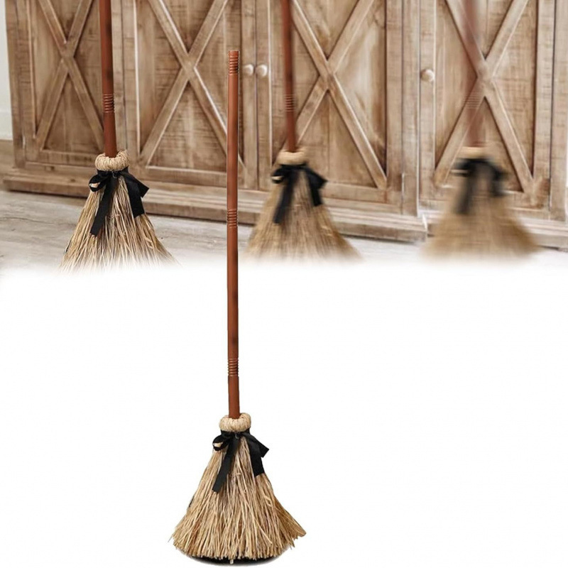 ⏳Limited-time 55% off⏰Animated Witch Broom Halloween Decoration with Lights and Sound🧙