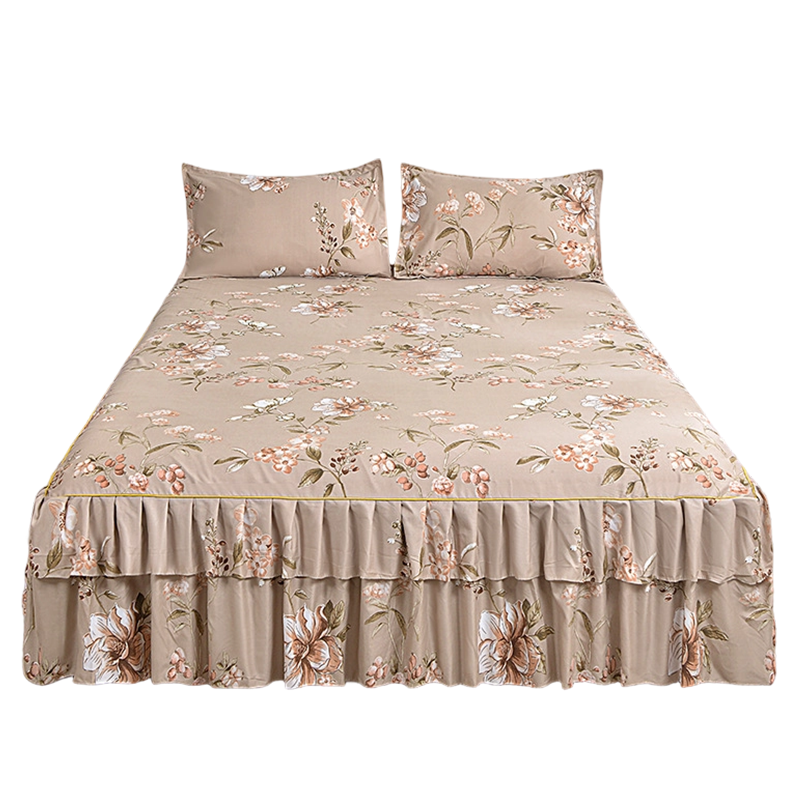 ⏳Limited-time 50% off⏰3-Piece Floral Ruffled Bed Skirt Set🌸🛏️