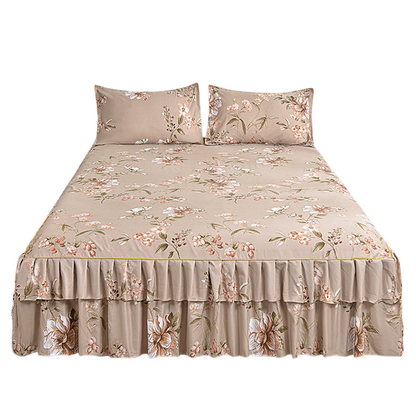 ⏳Limited-time 50% off⏰3-Piece Floral Ruffled Bed Skirt Set🌸🛏️