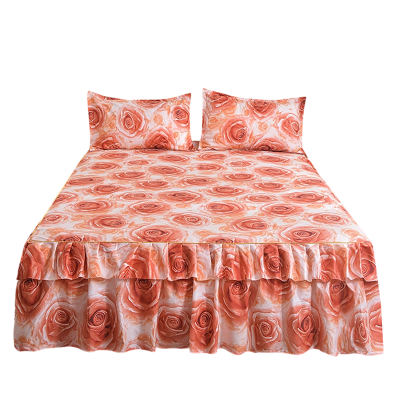 ⏳Limited-time 50% off⏰3-Piece Floral Ruffled Bed Skirt Set🌸🛏️