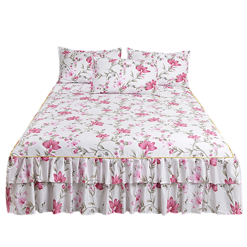 ⏳Limited-time 50% off⏰3-Piece Floral Ruffled Bed Skirt Set🌸🛏️