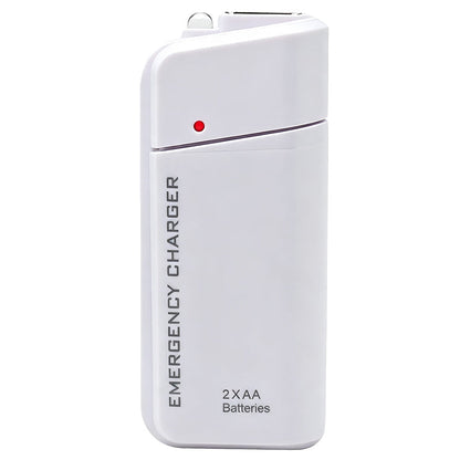 🥳HOT SALE! Portable Emergency Phone Charger AA Battery Powered Power Bank with LED Flashlight – Backup Power & Light Anywhere! 🔋✨