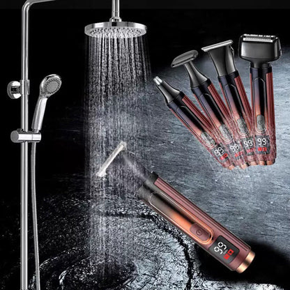 🪒 4-in-1 Men‘s Grooming Kit – Rechargeable Electric Trimmer Set with Precision Blade, Nose Trimmer & Shaver