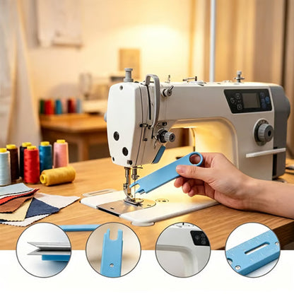 🔥50% OFF! 3-in-1 Sewing Machine Needle Threader Tool – Thread Faster, No Finger Pricks, Built-in Magnifier & Ruler! 🧵✨