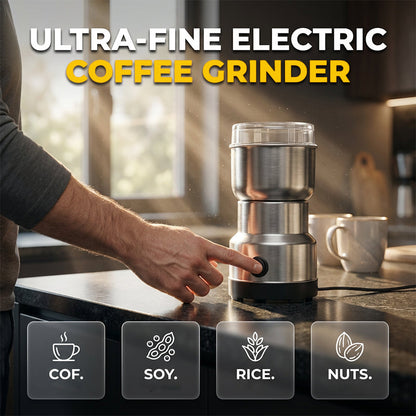 🔥50% OFF! Stainless Steel Multi-Purpose Electric Grinder – Grind Coffee, Spices, Nuts & Grains in Seconds! ⚡🍳