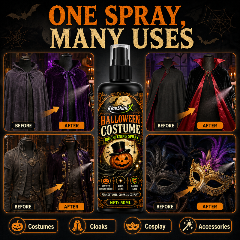 🎃🔥50% OFF! Halloween Costume Reviving Spray – Spray, Smooth, Hang! Removes Wrinkles & Odors in Minutes! ✨🧙‍♀️