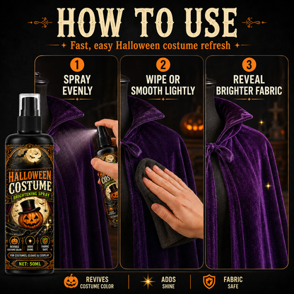 🎃🔥50% OFF! Halloween Costume Reviving Spray – Spray, Smooth, Hang! Removes Wrinkles & Odors in Minutes! ✨🧙‍♀️