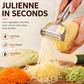 🔥50% OFF! 2-in-1 Stainless Steel Peeler and Julienne Slicer – Peel & Julienne in Seconds, Rust-Free & Dishwasher Safe! 🥕✨