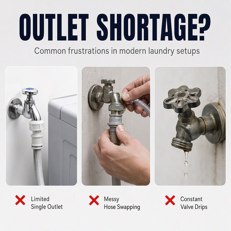 🔥50% OFF! Dual-Outlet Washing Machine Faucet 🚿✨