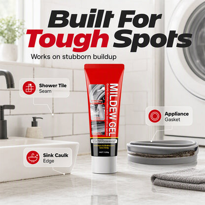 🔥50% OFF! Powerful Mold Stain Remover Gel – Clings to Tile, Grout & Seals, No Scrub, Just Apply, Wait & Wipe! 🧽✨