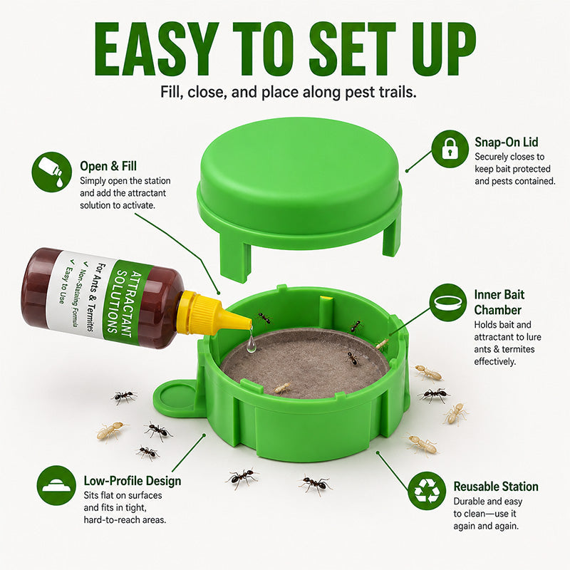 🔥50% OFF! Reusable Outdoor Ant & Termite Bait Station
