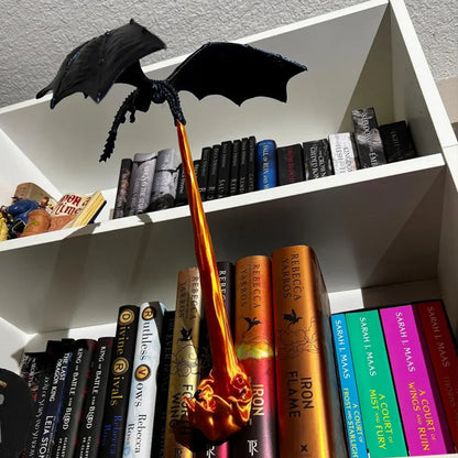 🔥50% OFF! Fantasy Decorative Fired Dragon Shelves Bookends – Guard Your Books with Mythical Style! 🐉📚