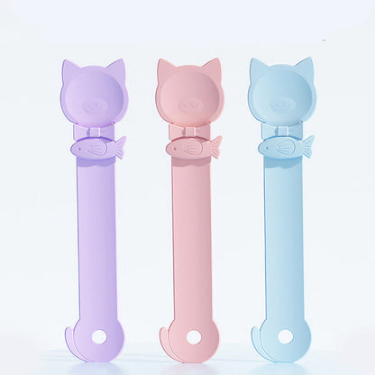 🥳HOT SALE🥳💞50K+ SOLD! Cat Feeder Spoon ! BPA-free, one-hand squeeze & wide spoon. Clean feeding – grab yours! ✅