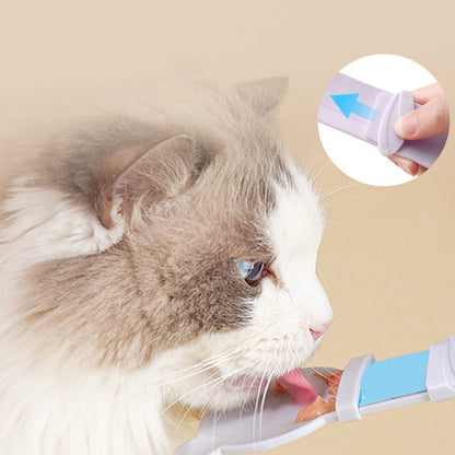 🥳HOT SALE🥳💞50K+ SOLD! Cat Feeder Spoon ! BPA-free, one-hand squeeze & wide spoon. Clean feeding – grab yours! ✅