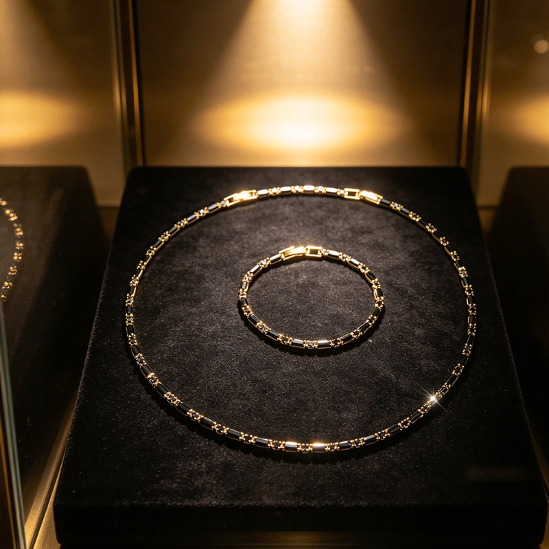 ⏳Time-Limited Special⏰Sparkling Jewelry Set for Men – Statement Cubic Zircon, Refined Street Luxe & Adjustable Fit ⛓️