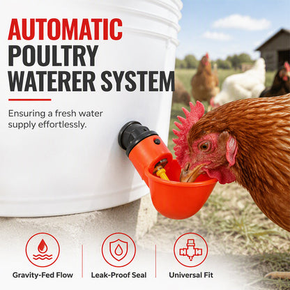 🥳HOT SALE! Gravity-Fed Automatic Chicken Waterer Cups🐔✨