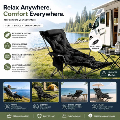 ⏳Time-Limited Special⏰Portable, adjustable folding chair for outdoor use – Lightweight, sturdy & versatile 🏕️✨