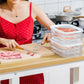 🍱50% OFF! 👀 Clear Fridge Storage Container with Lid – Transparent Visibility, Stackable Design & 3 Size Options – Organize Your Fridge Effortlessly ✨