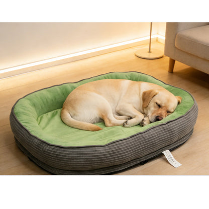 🛋️🐾All-Season Bolster-Style Pet Bed | Dual-Texture Fabric Provides Cozy Rest All Year Round🪑