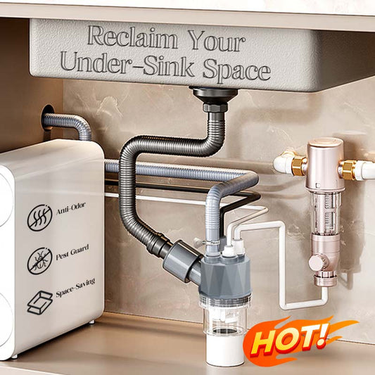 🥳 HOT SALE!5-Way Sink Drain Pipe Adapter with Anti-Odor Valve