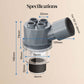🥳 HOT SALE!5-Way Sink Drain Pipe Adapter with Anti-Odor Valve