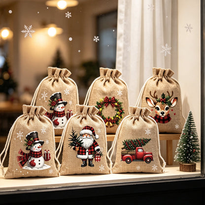 🎄HOT SALE!Christmas Drawstring Gift Bags 🧦🎅