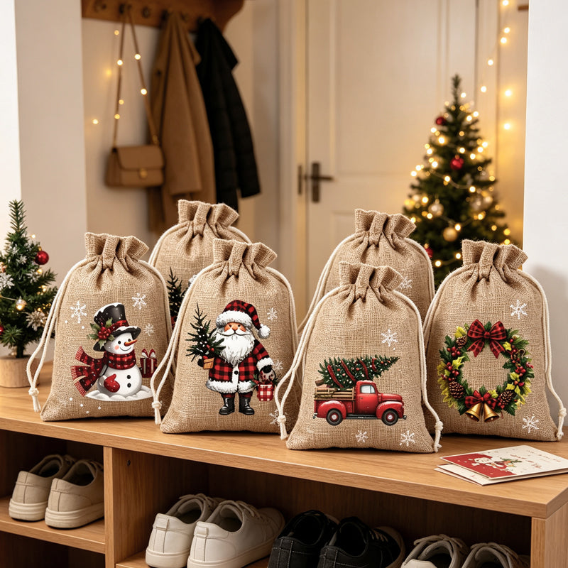 🎄HOT SALE!Christmas Drawstring Gift Bags 🧦🎅